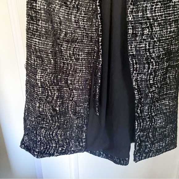 Cult Gaia Aya Matelassé Velvet Open-Back Coat Belted Long Black Size Small NWT - Picture 3 of 11